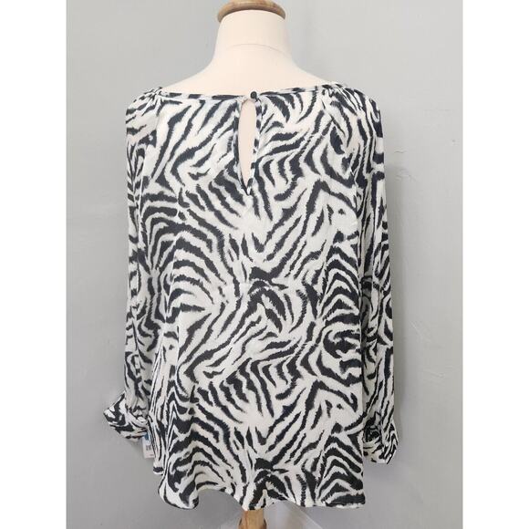 Ophelia Roe Zebra Print Blouse Plus Size 3X - Picture 4 of 12